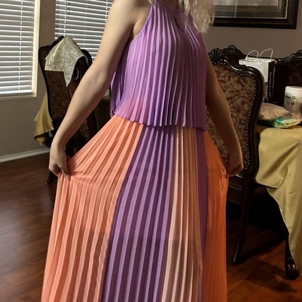Lavender and Peach Dress